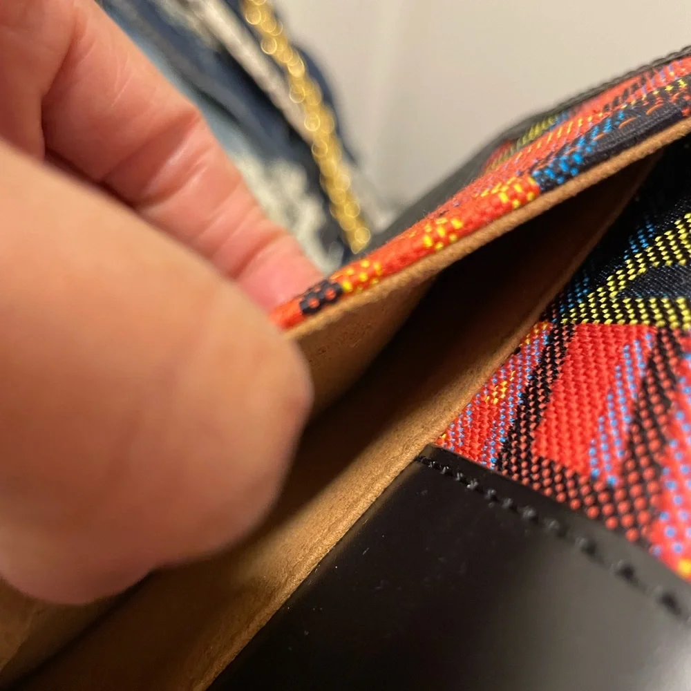 MCM Gretl Cubic Logo Jacquard/Leather Crossbody - Picture 6 of 11